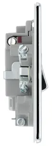 BG Electrical FPC53 Nexus Screwless Flat-Plate Switched Fused Connection Spur Unit Flex Outlet Polished Chrome Neon 13A