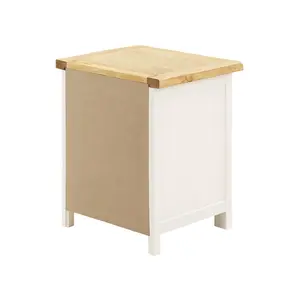 Keene 2 Drawer Bedside Table Off-White