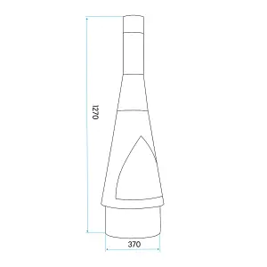 Dellonda Outdoor/Garden/Patio Chiminea, Fireplace, Fire Pit, Heater Corten Steel Design