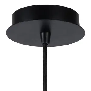 Lucide Malunga Modern Pendant Light 25cm - 1xE27 - Black