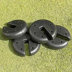 4x Cement Filled Free Standing Gazebo Leg Weights - Wear Resistant Garden Anchor Gazebo Foot Leg Weights Canopy Market Stall