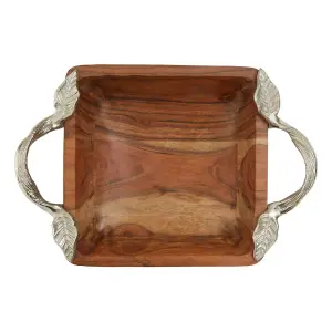 Interiors by Premier Vine Acacia Wood Square Dish