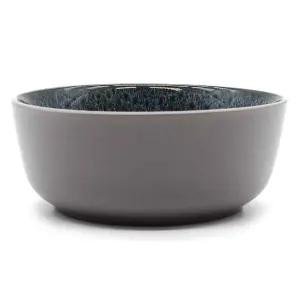 Set of Four Stockholm 17cm Blue Reactive Glaze Ceramic Bowls