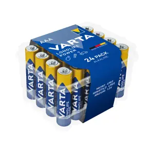 Varta Longlife Power 1.5V AAA Battery, Pack of 24