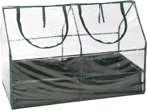 Pop Up Greenhouse Ground Bag Base Easy Set Up Cold Frame 2 Zipped Door Panels