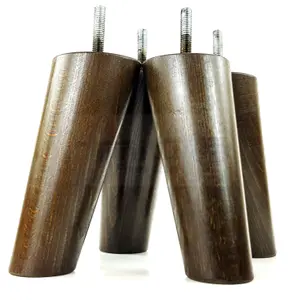 Wood Furniture Feet 135mm High Antique Brown Replacement Furniture Legs Set Of 4 Sofa Chairs Stools M8