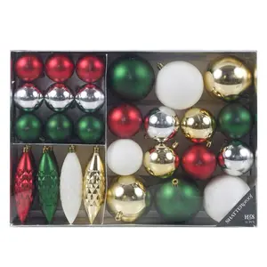 31 Piece Christmas Ball Ornament Set Multi-Colour