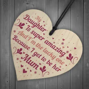 Red Ocean Daughter Gifts From Mum Handmade Wooden Heart Sign Gift For Christmas Birthday Mother And Daughter Gifts Keepsake