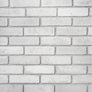 Zed Decor Vintage Brick Stone Effect Self Adhesive Vinyl Wallpaper, Bedroom & Living Room 45cm x 300cm Vintage White Brick B1096