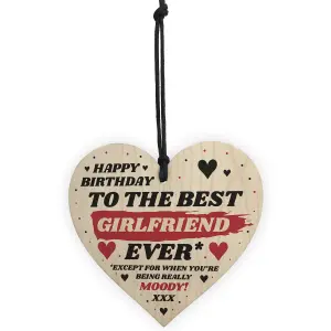 Funny Joke Gift For Girlfriend Birthday Wooden Heart Best Girlfriend Gift For Her