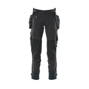 Mascot Advanced Trousers with Holster Pockets and Stretch - Dark Navy Blue   (33.5) (Leg Length - Long)