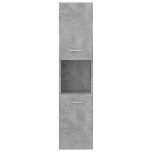 Berkfield Bathroom Cabinet Concrete Grey 30x30x130 cm Engineered Wood