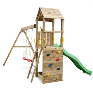 Shire Sky High Hideout Flappi Climbing Frame with Double Swing and Slide