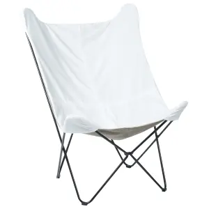 Beliani Retro Armchair NYBRO Velvet White