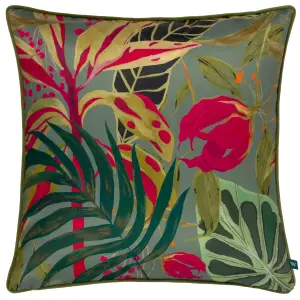 Wylder Kali Jungle Foliage Piped Feather Rich Cushion