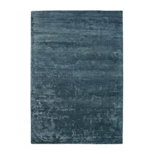 Teal Plain Luxurious ,Modern Rug For Living Room and Bedroom-160cm X 230cm