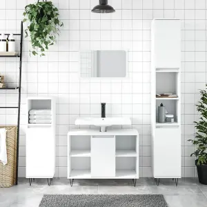 Berkfield Bathroom Cabinet White 80x33x60 cm Engineered Wood