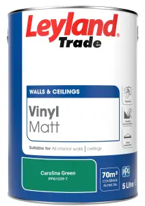 Leyland Trade Vinyl Matt Walls & Ceilings Emulsion Paint Carolina Green (PPG1229-7) 5L