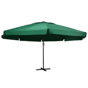 Berkfield Outdoor Parasol with Aluminium Pole 600 cm Green