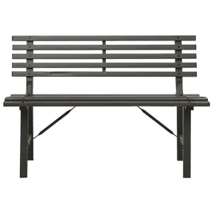 Berkfield Garden Bench 110 cm Steel Black