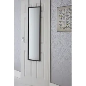 Overdoor Full Length Mirror Black