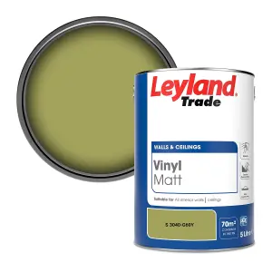 Leyland Trade Vinyl Matt Walls & Ceilings Emulsion Paint (S 3040-G60Y) 5L