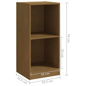 Berkfield Side Cabinet Honey Brown 35.5x33.5x76 cm Solid Pinewood