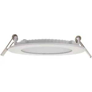 2 PACK Ultra Slim Recessed Ceiling Downlight - 6W Cool White LED - IP44 Rated