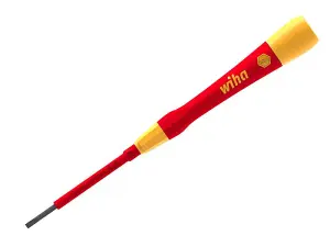 Wiha Slotted Screwdriver PicoFinish 2.5mm VDE Electrician Rotating Cap 42376