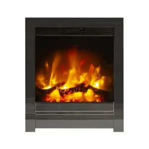 Be Modern Kempton 2kW Black Nickel effect Electric Fire (H)565mm (W)413mm (D)75mm