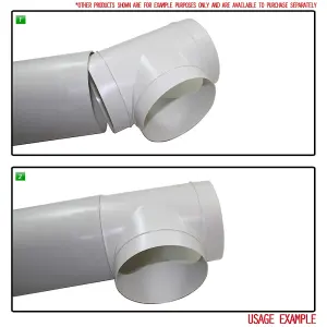 Kair Round Equal T-Piece 100mm - 4 inch Plastic Ducting Tee Junction Connector