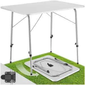 Camping Table - foldable, 80 x 60 x 68 cm - grey