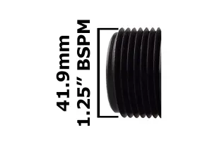 male multi-step hosetail for pond pumps/filters fits 25-32-38mm pipe,1.25" bsp male thread measures 41.9mm across