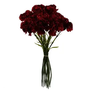 12 x Red Carnation Artificial Flower