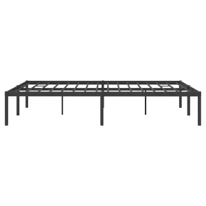 Berkfield Metal Bed Frame Black 140x190 cm