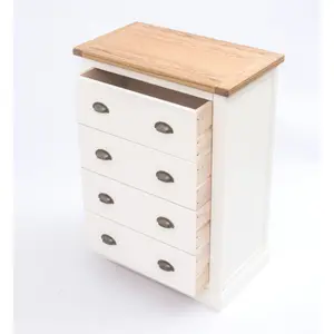 Cosenza 4 Drawer Chest of Drawers Brass Cup Handle