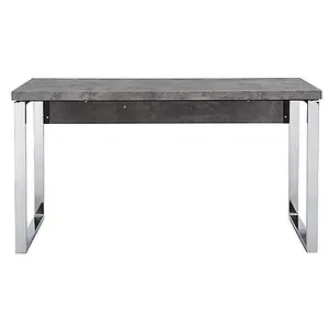 Sydney Wooden Laptop Desk In Concrete Effect With Chrome Frame