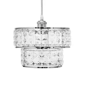 Innoteck Modern 2 Tier Sparkly Acrylic Drum Lampshade