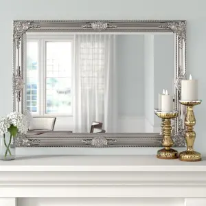 Madeleine Glass Mirror Silver / 74cm H x 104cm W