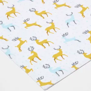 Homescapes Majestic Stag Grey Christmas Table Runner 35 x 250 cm