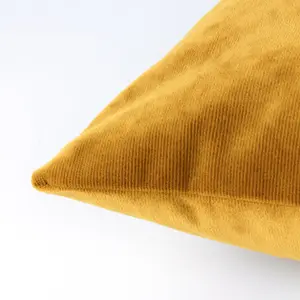 Camden Throw Cushion Mustard / Rectangular / 50cm H x 50cm W x 10cm D