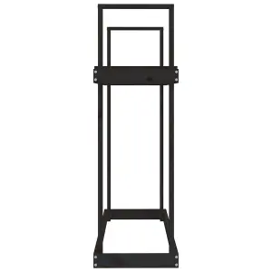 Berkfield Firewood Rack Black 110x35x108.5 cm Solid Wood Pine