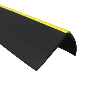 Stair nosing warning rubber angle non slip photoluminescent element RD-O 90cm black