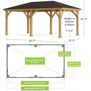 Meridian Gazebo 12ft x 20ft (3.7 x 6.2m)