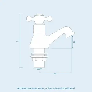 Nes Home Stafford Traditional Deck Mounted Bathroom Bath Taps Hot & Cold Pair Victorian