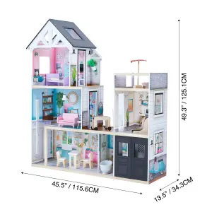 Teamson Kids by Teamson Kids 3-Story Dreamland Dollhouse with Elevator