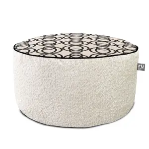 rucomfy Snug Geometric Circle Drum Pouffe Beanbag