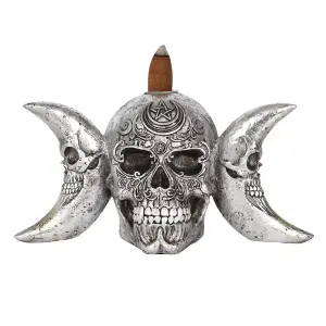 Alchemy The Dark Goddess Resin Backflow Incense Burner Silver (One Size)