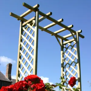 Zest Sunset Trellis Wooden Garden Arch Pergola Plant Support FSC Wood