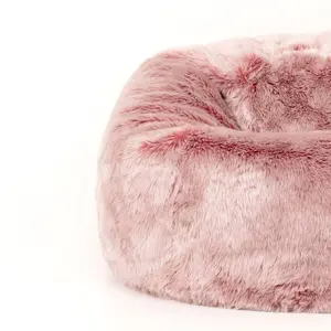 Icon Kids Faux Fur Fluffy Bean Bag Chair Rose Pink